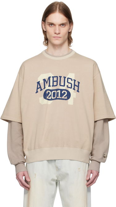 Pleteni pulover Ambush AMBUSH Layered Sweatshirt Bež | 12115331, 0