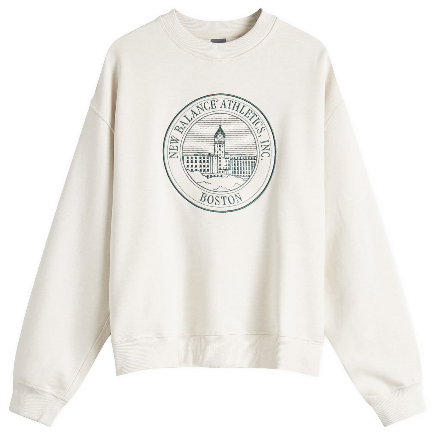 Pulover New Balance Varsity Oversized Crewneck Sweatshirt Bela | WT43553-LIT, 0