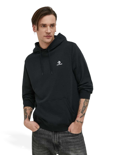 Pulover Converse Go-To Embroidered Star Chevron Pullover Hoodie Črna | 10023874.A01