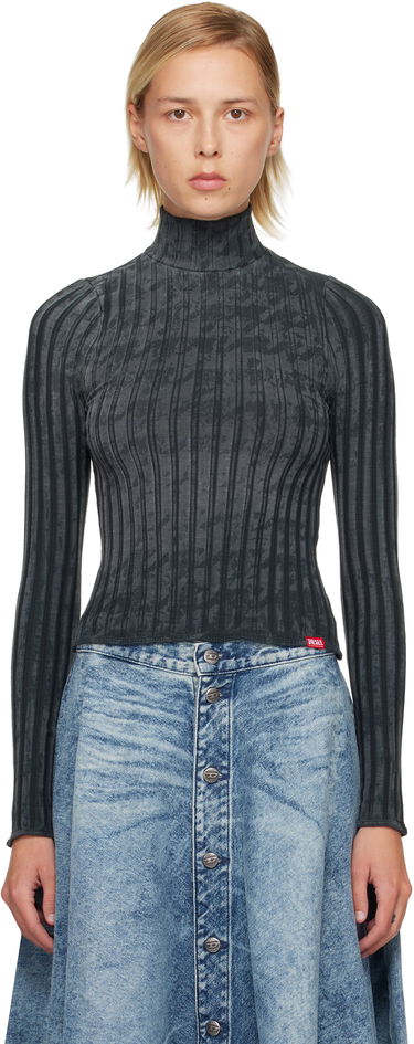 Pleteni pulover Diesel Ribbed Long-Sleeve T-Clawa Turtleneck Siva | A21603 0QKBU, 0