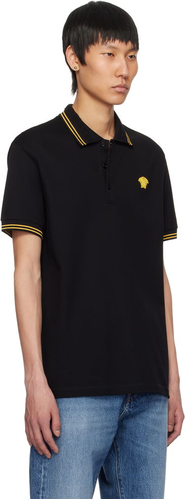 Polo majica Versace Medusa Polo Črna | 1013910_1A09860, 4