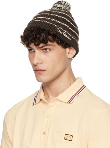 Beanie Valentino 'Chez ' Knitted Wool Beanie Črna | 6Y2HB02JSNW, 3