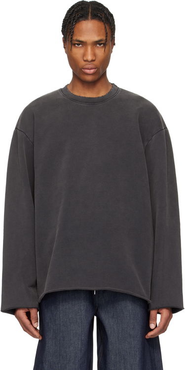 Pleteni pulover Helmut Lang Helmut Lang Garment-Dyed Upstate Sweatshirt Siva | O10HM502, 0