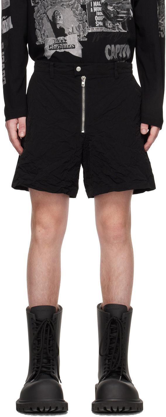 Kratke hlače We11done We11done Crumpled Shorts Črna | WD-PT1-23-271-M-BK