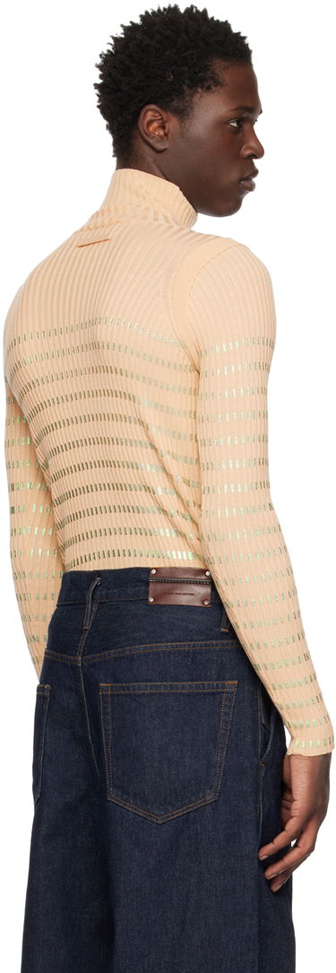 Pleteni pulover Jean Paul Gaultier Gaultier 'The Cyber' Turtleneck Bež | 22/09-U-PL024-M033, 2