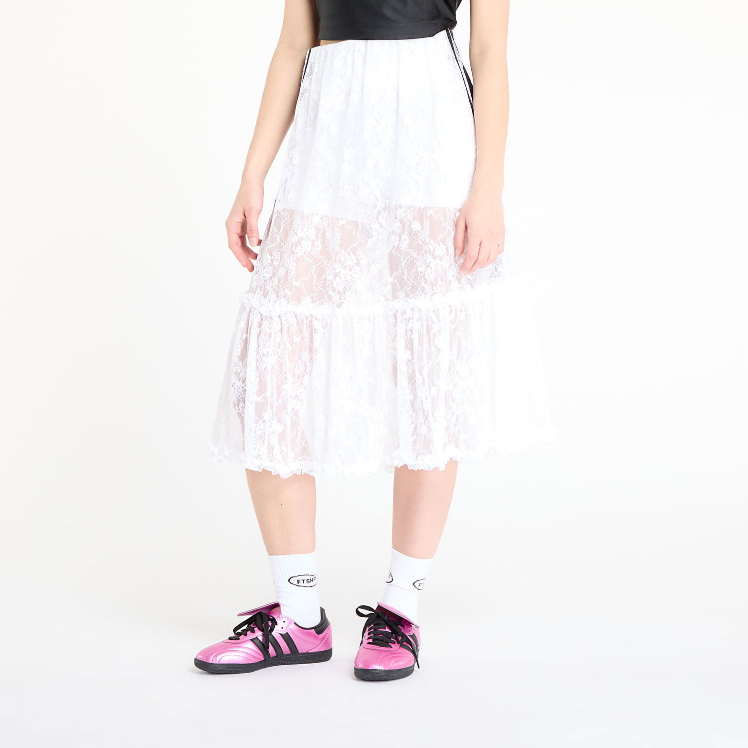 Krila adidas Originals Lace Skirt XL Bela | KD2288, 0