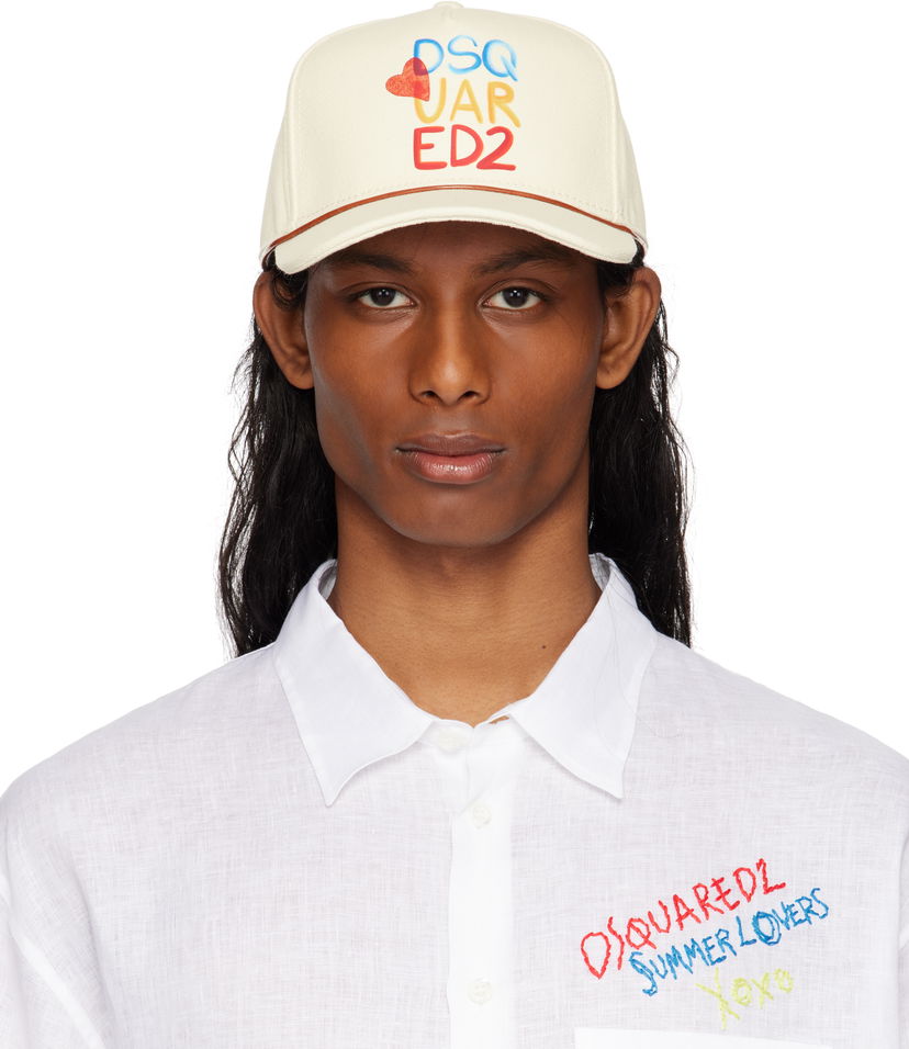 Kapa DSQUARED2 Dsquared2 'Summer Lovers' Baseball Cap Bela | BCM0920-00300001-5089