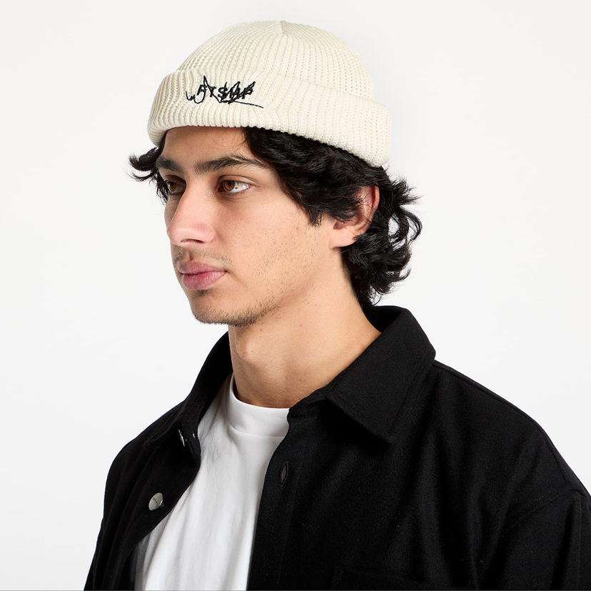 Beanie Footshop Stone Knit Beanie with Embroidered Logo Bela | FTSHP_460