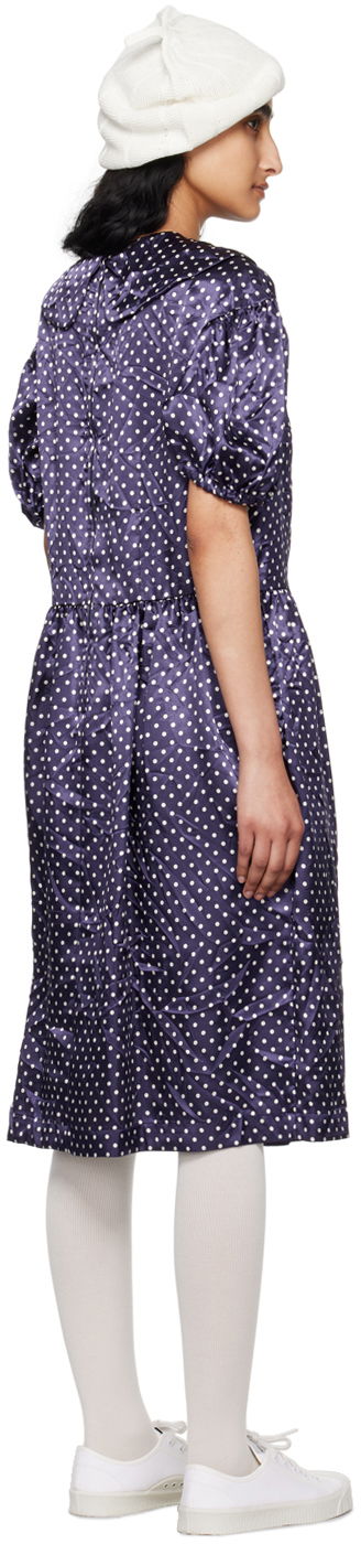Obleke Comme des Garçons Comme des Garçons Girl Polka Dot Midi Dress Mornarica | NM-O010-051, 2