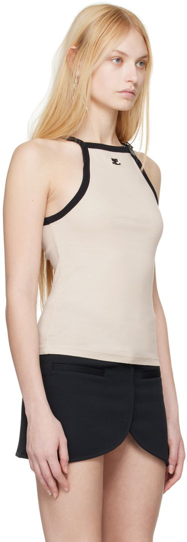 Majica brez rokavov Courrèges Buckle Detail Tank Top Bela | 124JDE067JS0070, 4