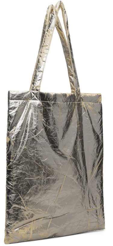 Tote bag Rick Owens DRKSHDW Concordians Crinkled Metallic Nylon Shopper Tote Kovinski | DA02E7431 NPFPA, 1