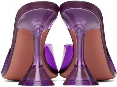 Nega čevljev Amina Muaddi Amina Muaddi Lupita Glass Slipper Heeled Sandals Lila | LUPITA GLASS SLIPPER CL PLEXI PV, 1