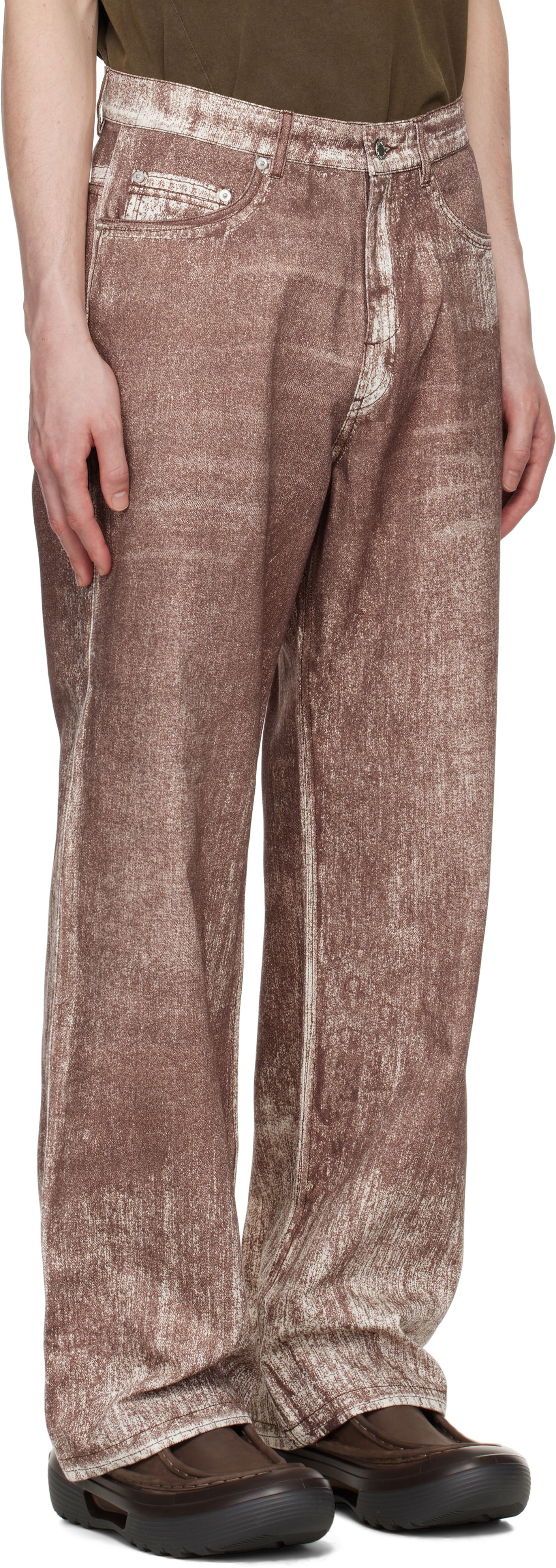 Kavbojke Camper Camperlab Paint Print Jeans Rjava | AU00022-003, 1