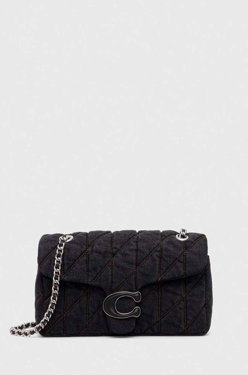 Torbica Coach Coach Quilted Denim Shoulder Bag Črna | CR704