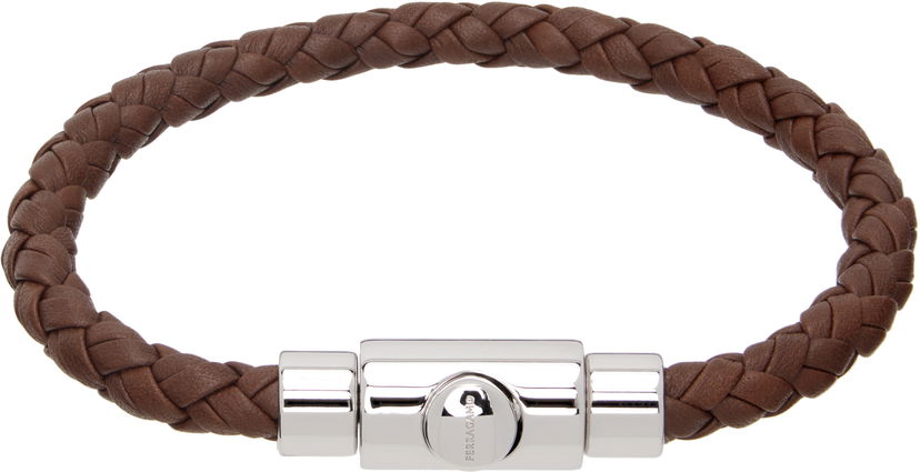 Zapestnica FERRAGAMO Leather Bracelet Rjava | 703873