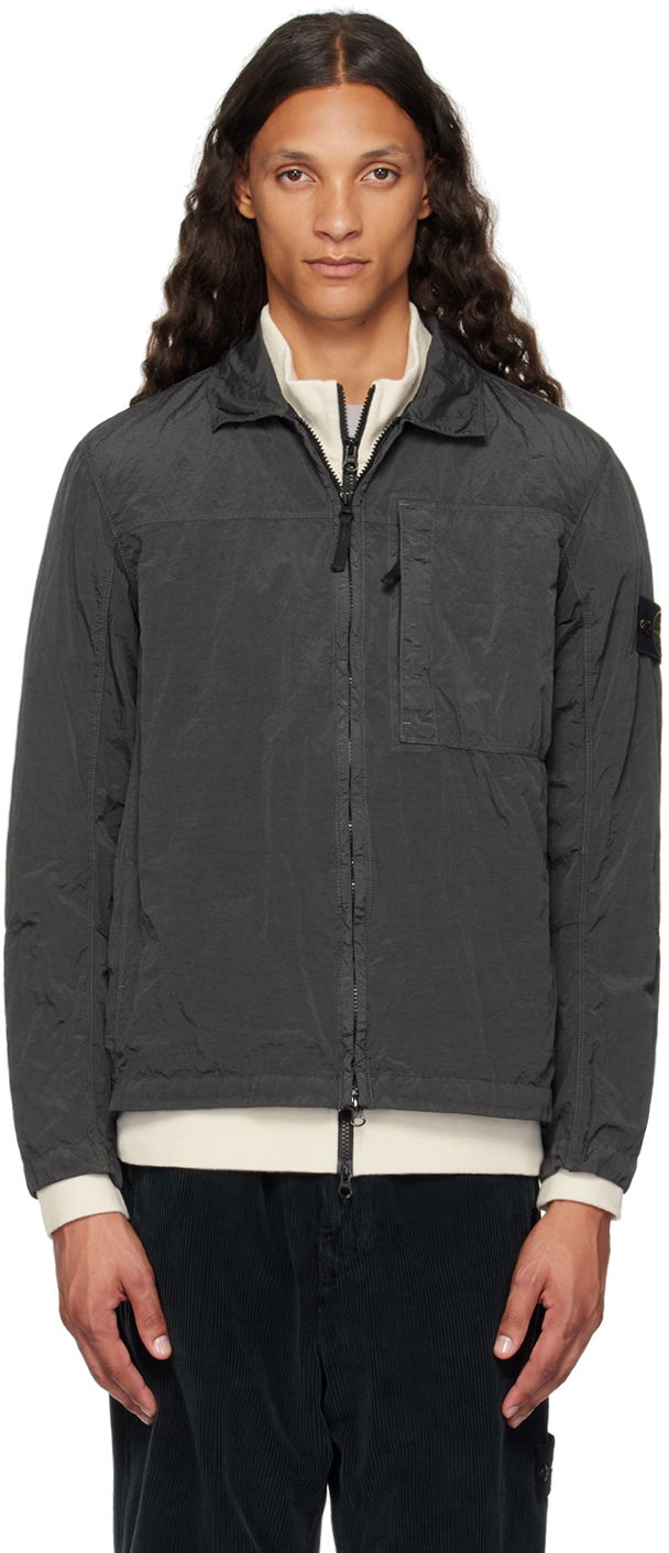 Jakna Stone Island Black Nylon Metal Jacket Siva | 811511819