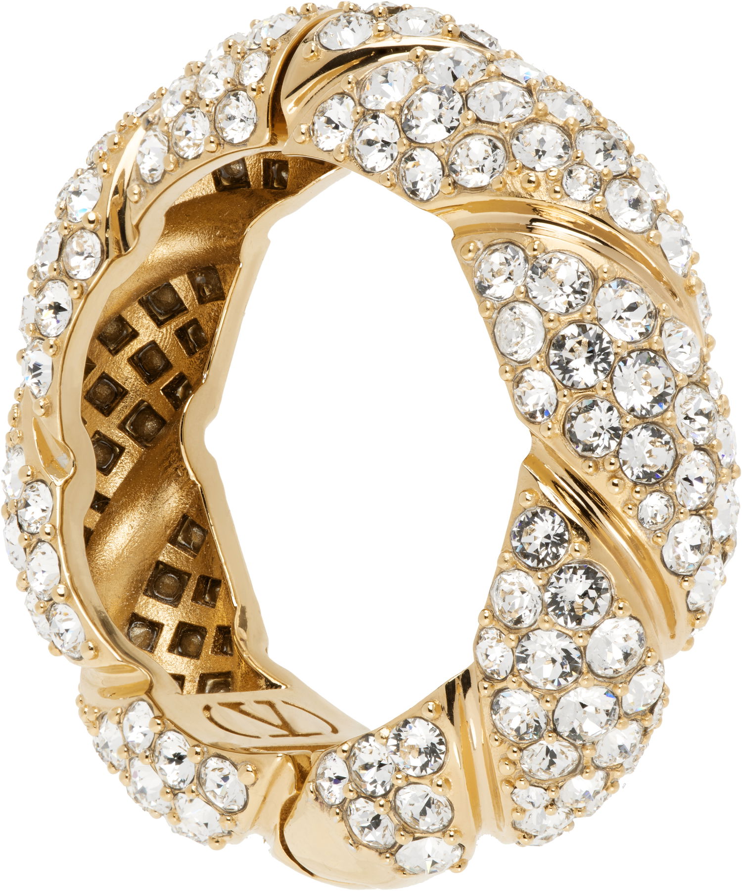 Zapestnica Valentino Valentino Garavani Small Big Mono Crystal-Embellished Clip-on Earring Kovinski | 6W0J0Y96YCW, 1