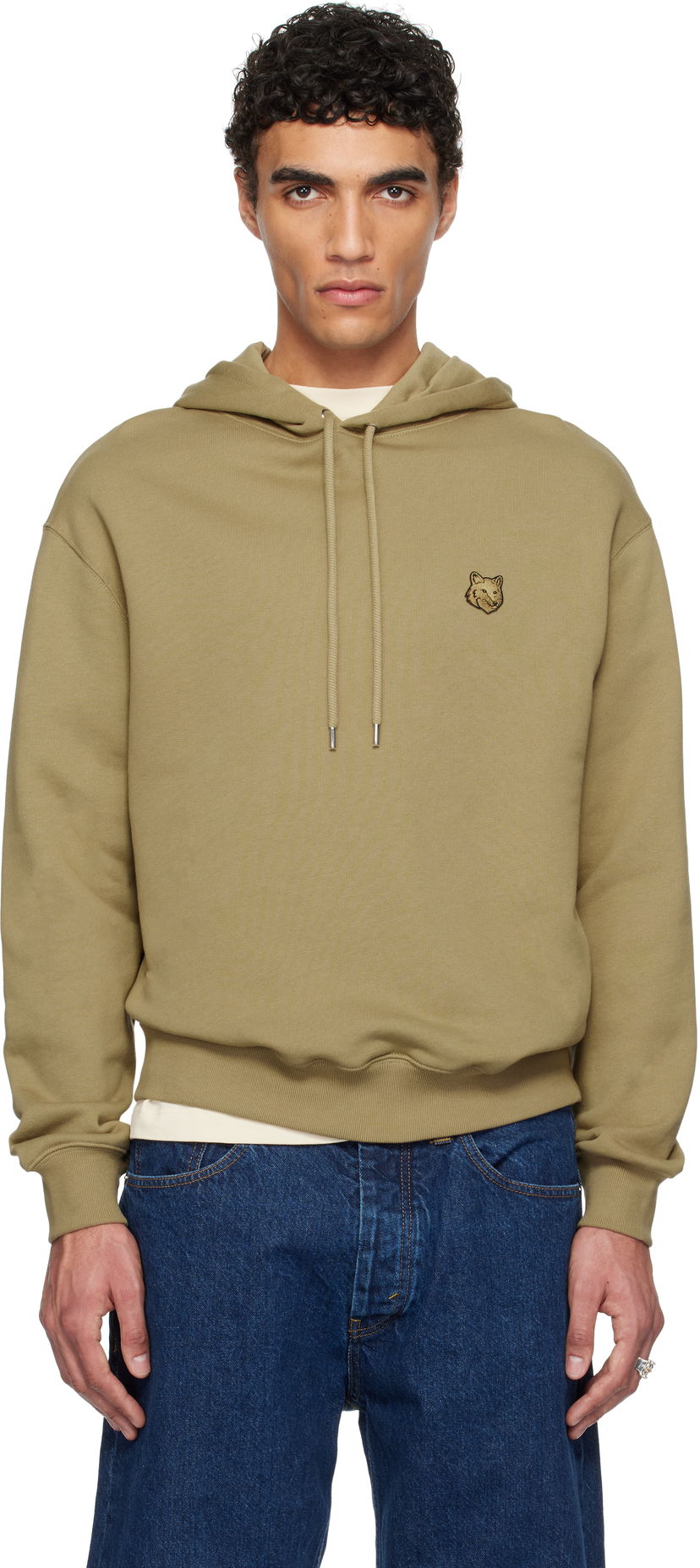 Pulover MAISON KITSUNÉ Maison Kitsuné Bold Fox Head Patch Comfort Hoodie Zelena | OM00702KM0321