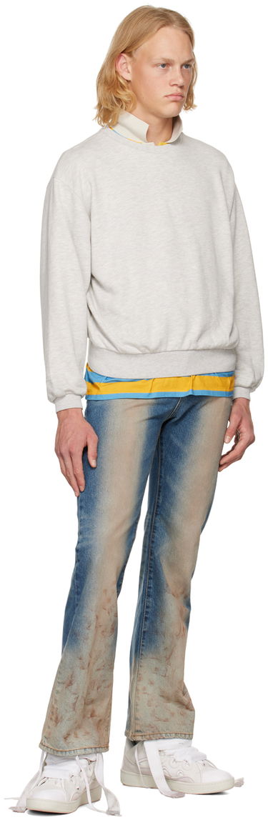 Pulover ERL Crewneck Sweatshirt Siva | ERL05T020, 3