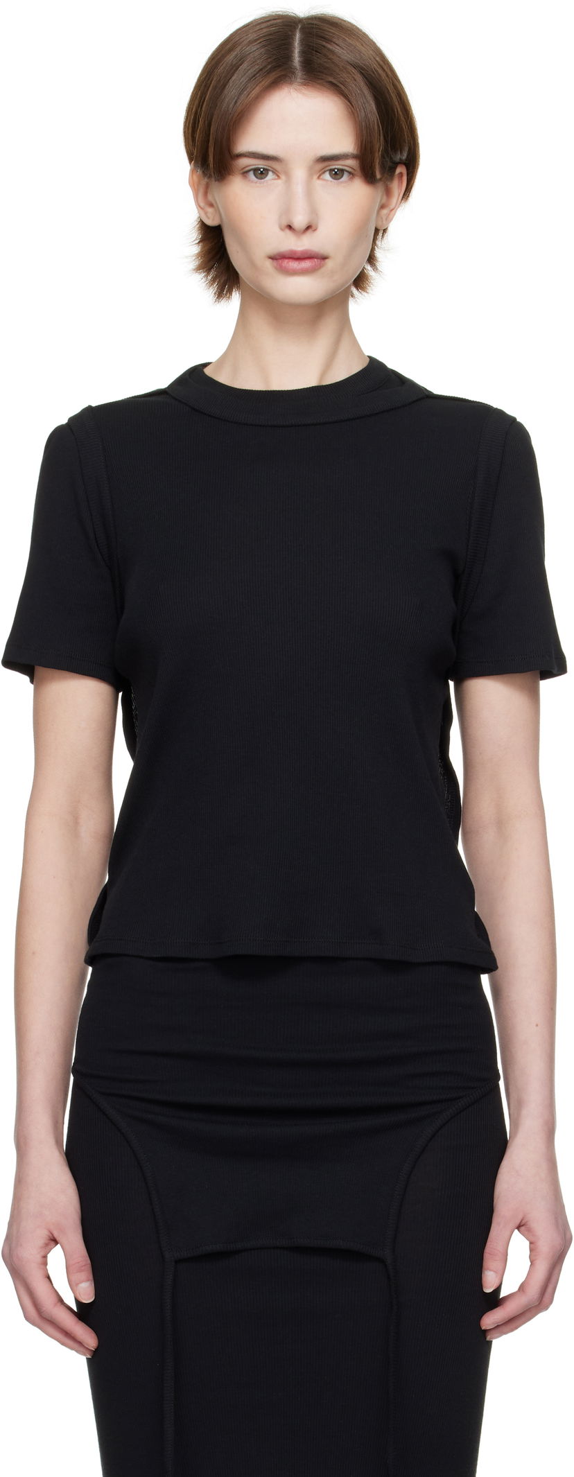 Majica Eckhaus Latta Eckhaus Latta Flip T-Shirt Črna | 1204-EL-PS25-A -