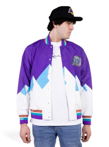 Bomber jakna Mitchell & Ness 75th Anniversary Warm Up Jacket Večbarvna | OJBF1201-UJAYYPPPPURP