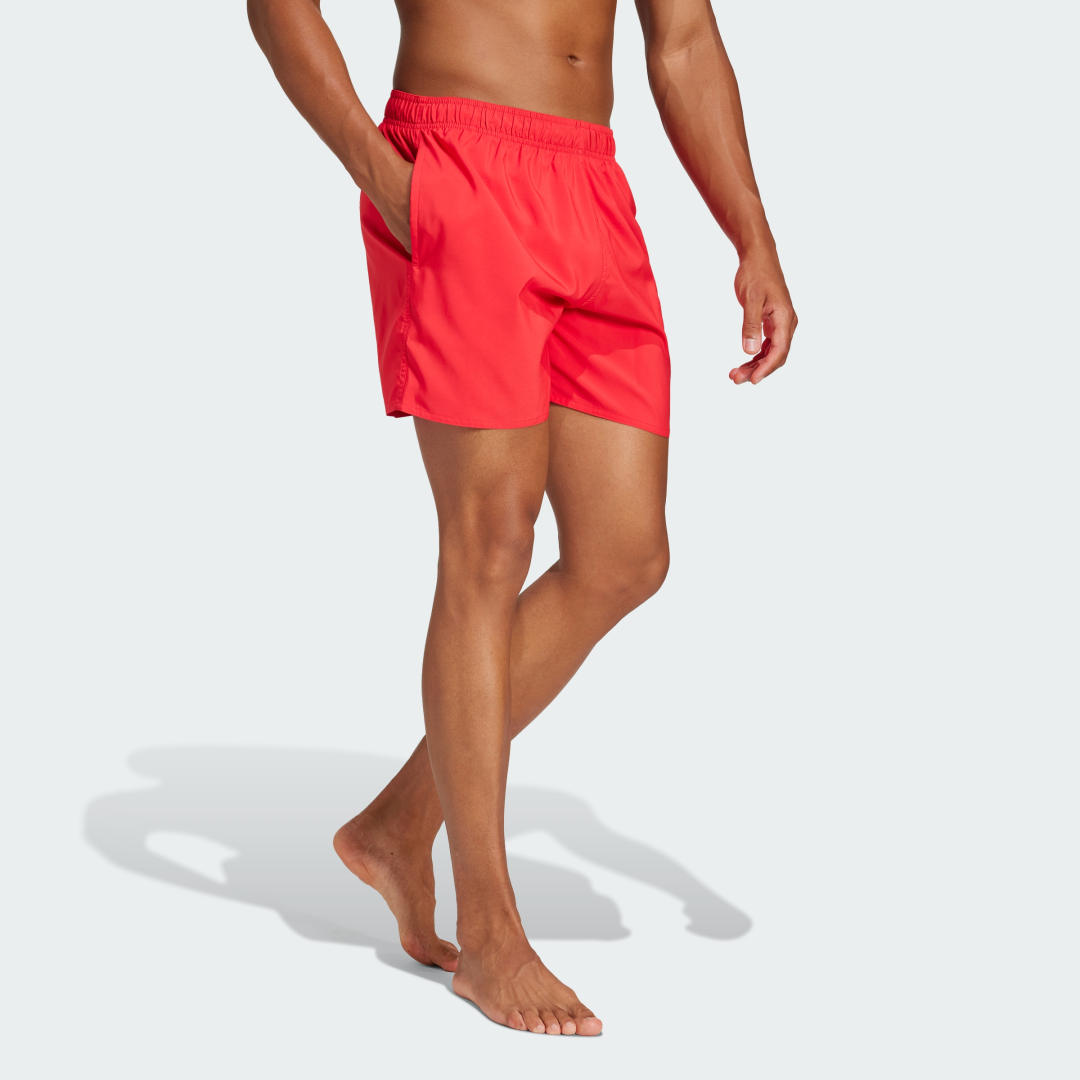 Kopalke adidas Performance Solid CLX Short-Length Swim Shorts Rdeča | JC9919, 1