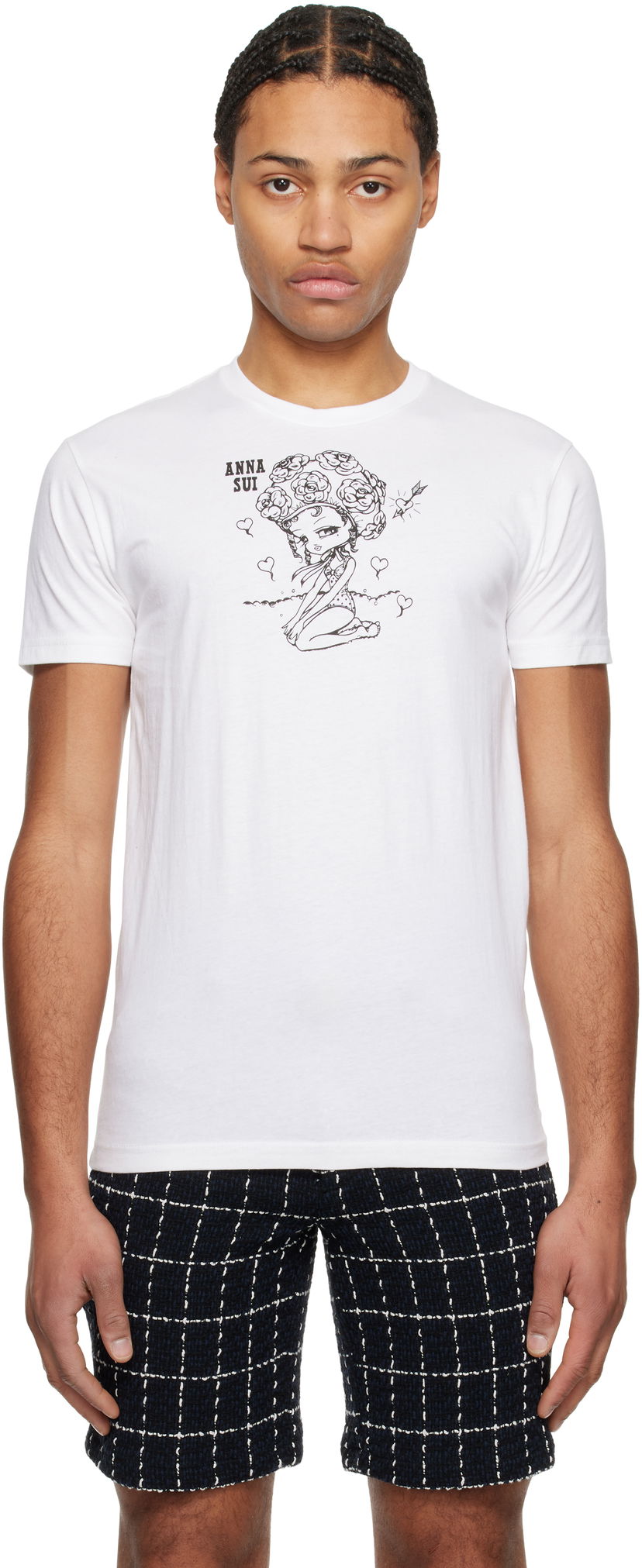 Majica Anna Sui Anna Sui Beach Girl Graphic T-Shirt Bela | MT1025B2
