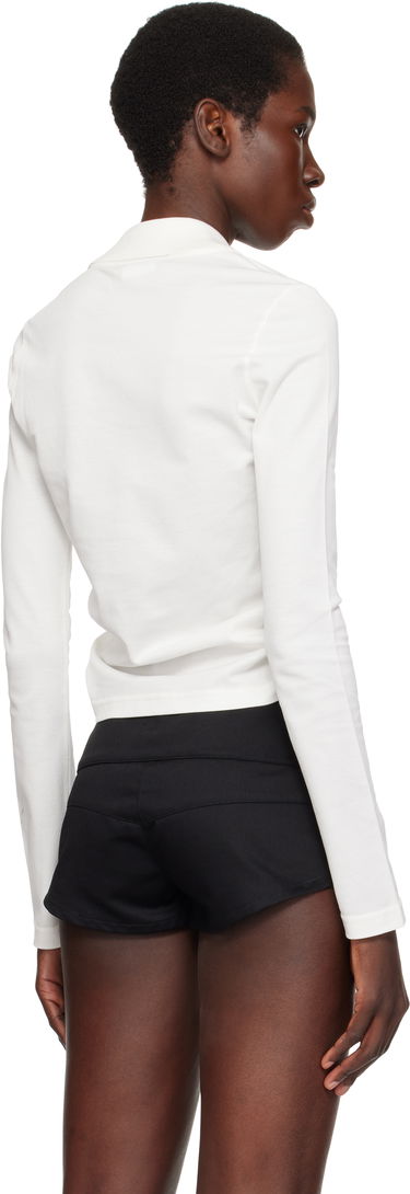 Kratke hlače Courrèges Courrèges Twist Piqué Cropped Polo Bela | 225JPO048JS0193, 2
