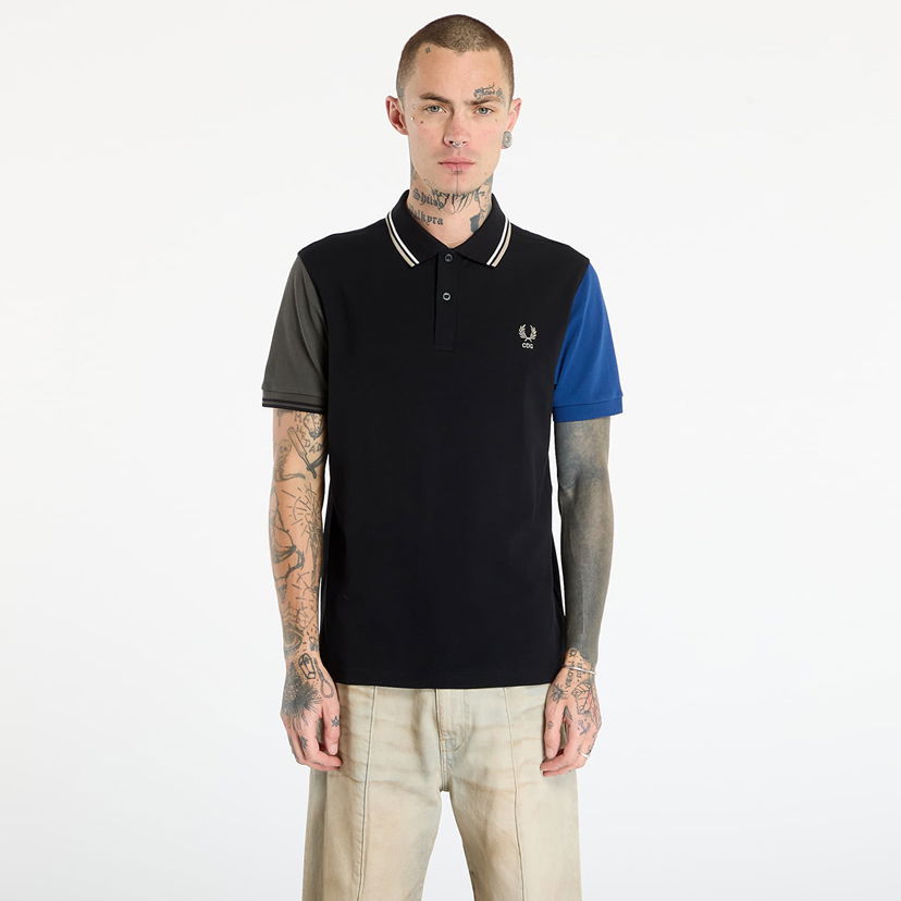Polo majica Comme des Garçons Comme des Garçons SHIRT x Fred Perry Polo Knit Večbarvna | FP-T501-W25 Black