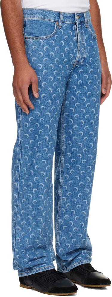 Kavbojke Marine Serre Moon Laser Baggy Jeans Modra | MPA070BCDEN0002, 1