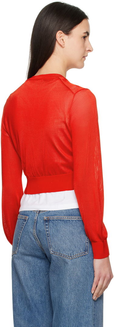 Pleteni pulover Alexander Wang Alexanderwang.t Embroidered Cropped Cardigan Modra | 4KC1253070, 2