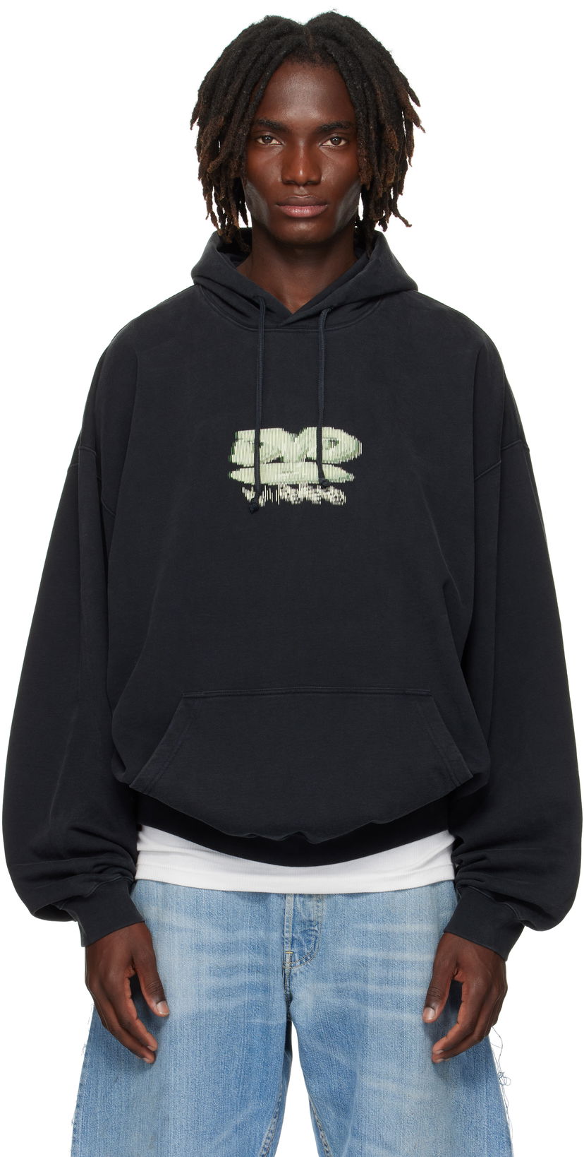 Pulover VETEMENTS Vetements 'DVD' Oversized Hoodie Črna | UH76HD380B