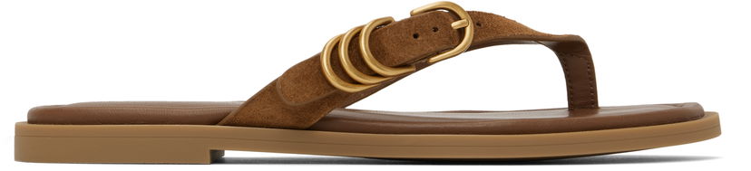 Nega čevljev rag & bone rag & bone Gia Suede Thong Sandals Rjava | WFF25SF1003SU03