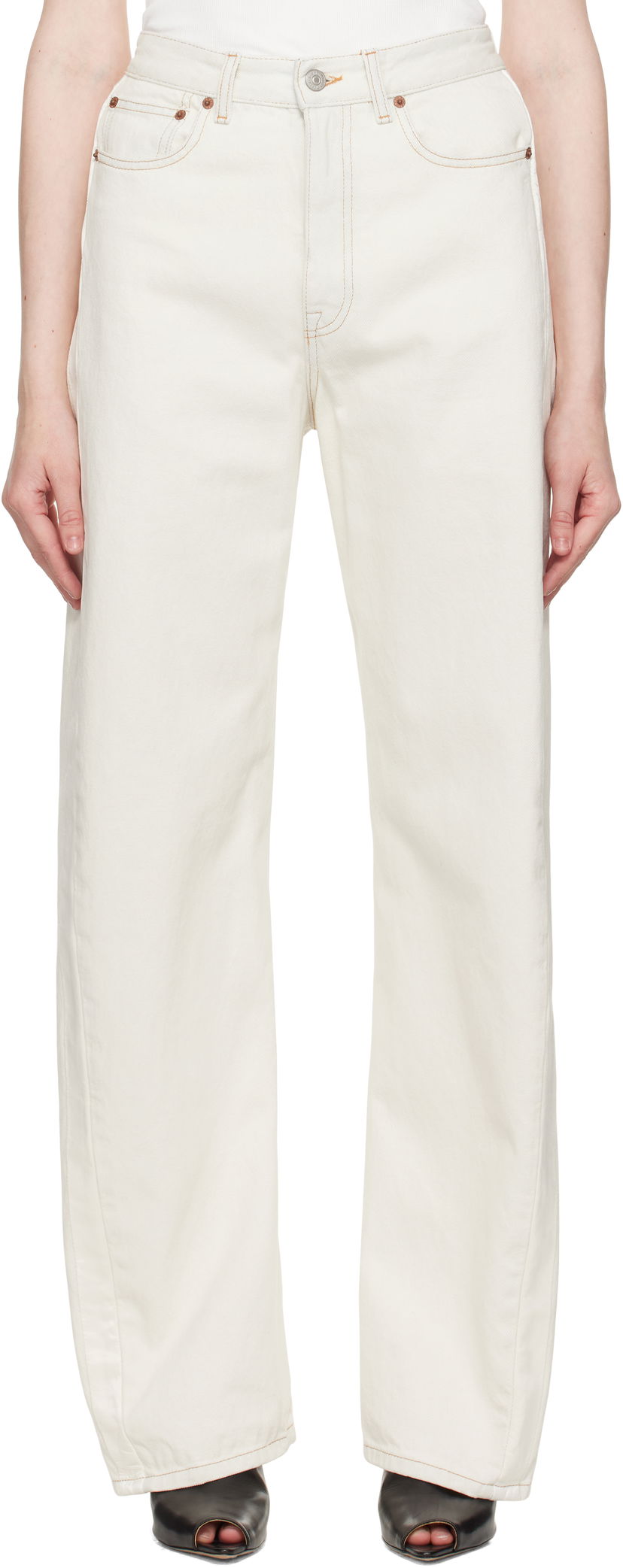 Kavbojke Maison Margiela MM6 Maison Margiela 5 Pocket Jeans Bela | S62LB0190 M30018