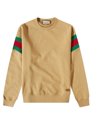 Pleteni pulover Gucci GRG Sleeve Crew Neck Bež | 729666-XJEUQ-2293