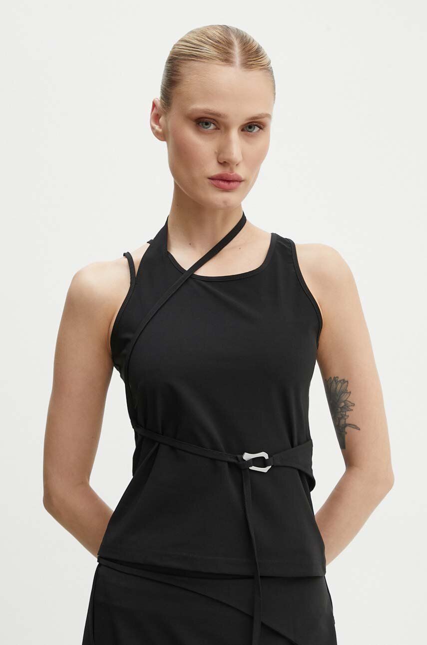 Majica brez rokavov HELIOT EMIL Asymmetrical Tank Top Črna | PREAW24.W.09.121, 0