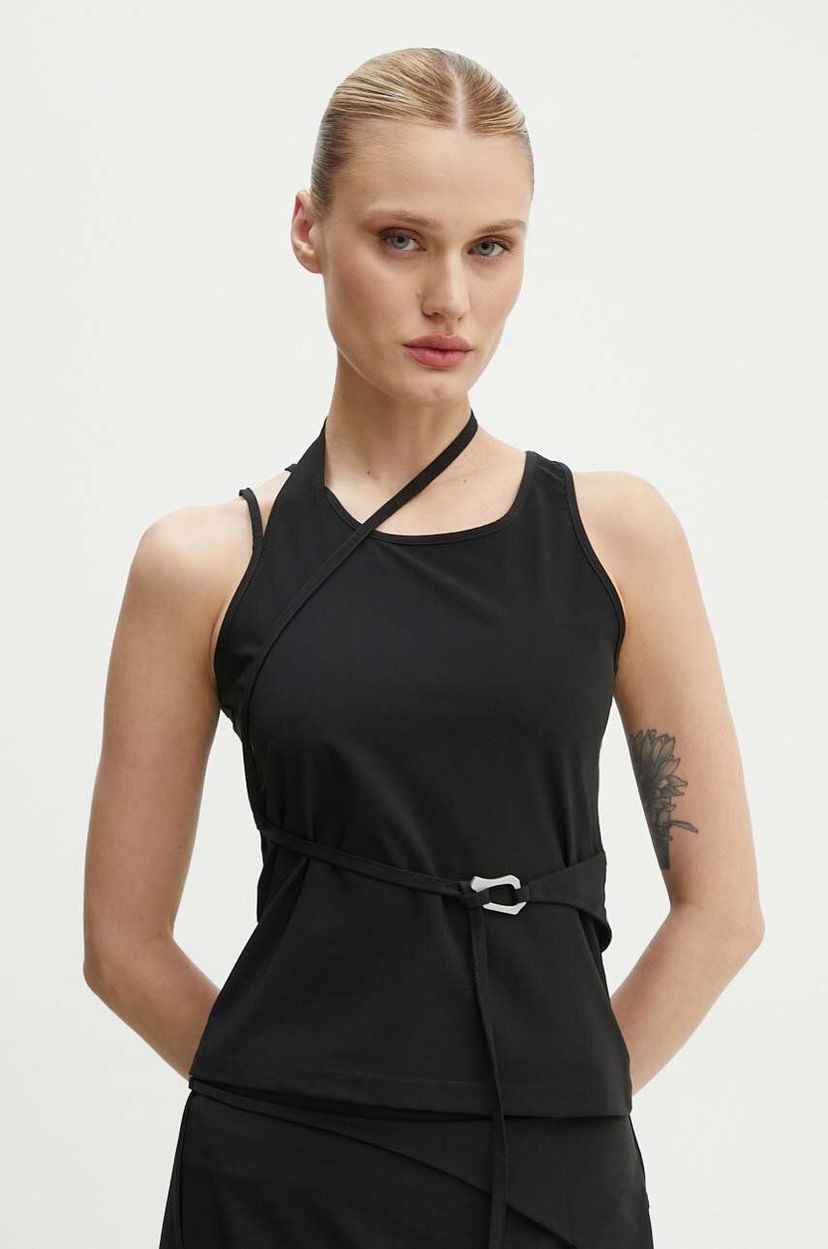 Majica brez rokavov HELIOT EMIL Asymmetrical Tank Top Črna | PREAW24.W.09.121