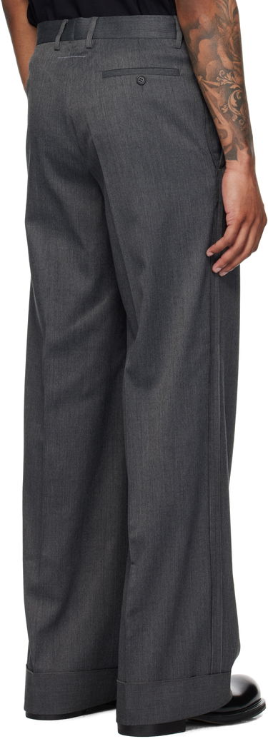 Hlače Maison Margiela MM6 Maison Margiela Rolled Cuff Trousers Siva | SH0KA0047 S47848, 2
