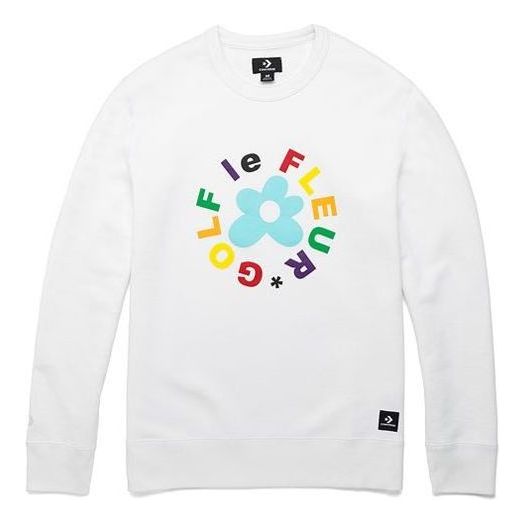 Pleteni pulover Converse Golf Le Fleur Crew Sweatshirt Bela | 10009027-A02