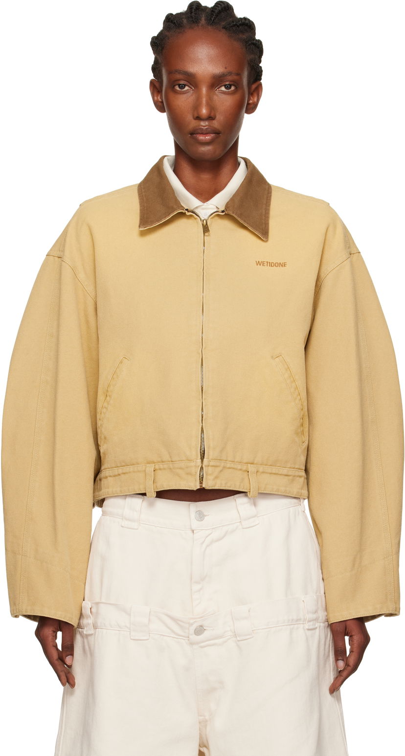 Jakna We11done We11done Washed Work Cropped Jacket Bež | WD-JK2-25-008-W-BG