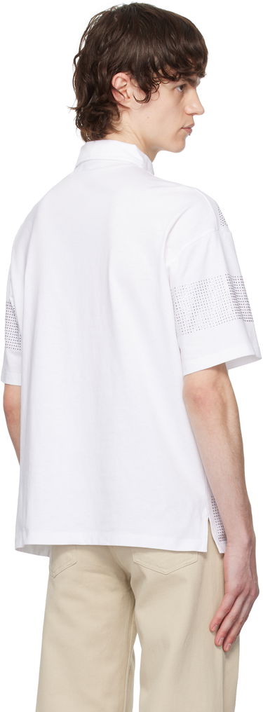 Polo majica Coperni Coperni Crystal Striped Polo Bela | COPJS117CRF5026MEN, 2