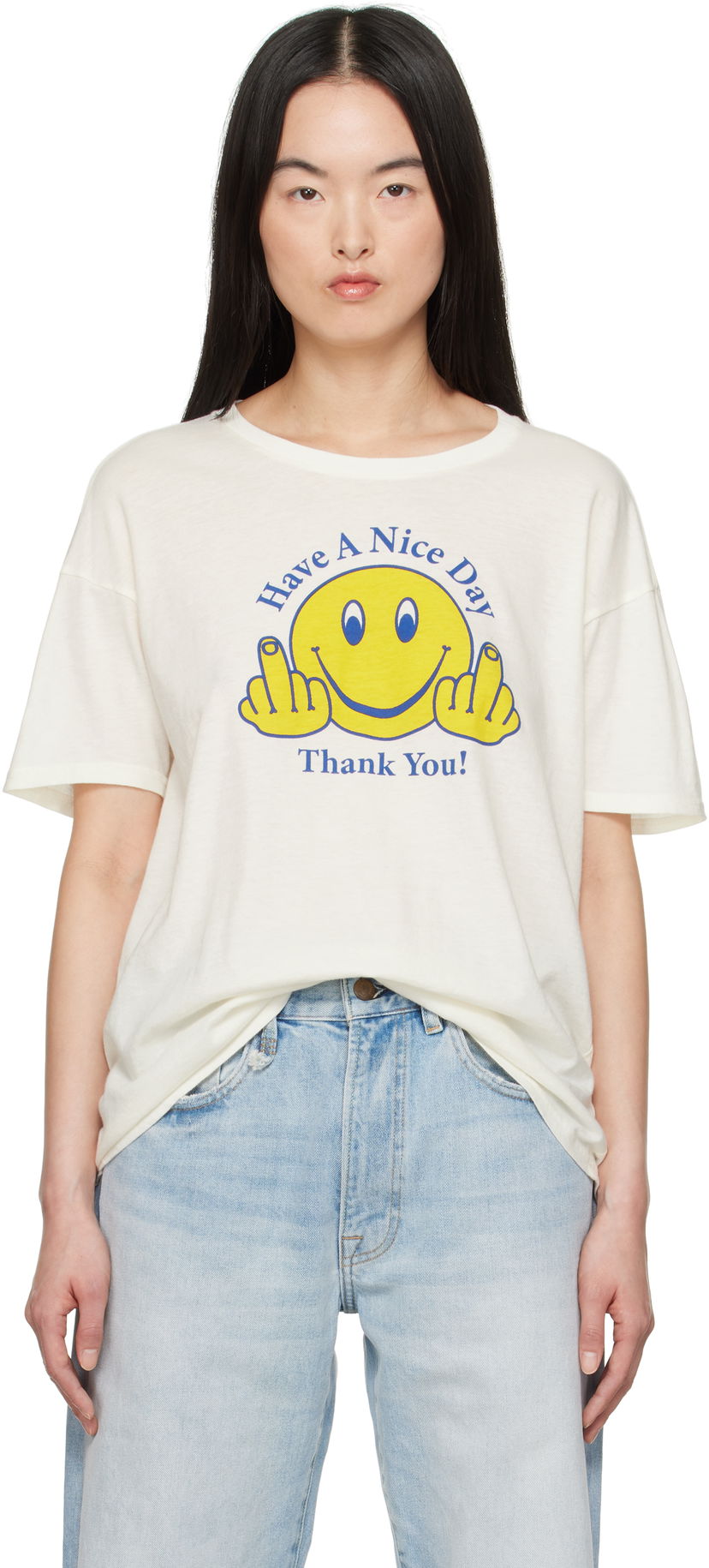 Majica R13 R13 'Have A Nice Day' Relaxed T-Shirt Bela | R13WK141-K120B