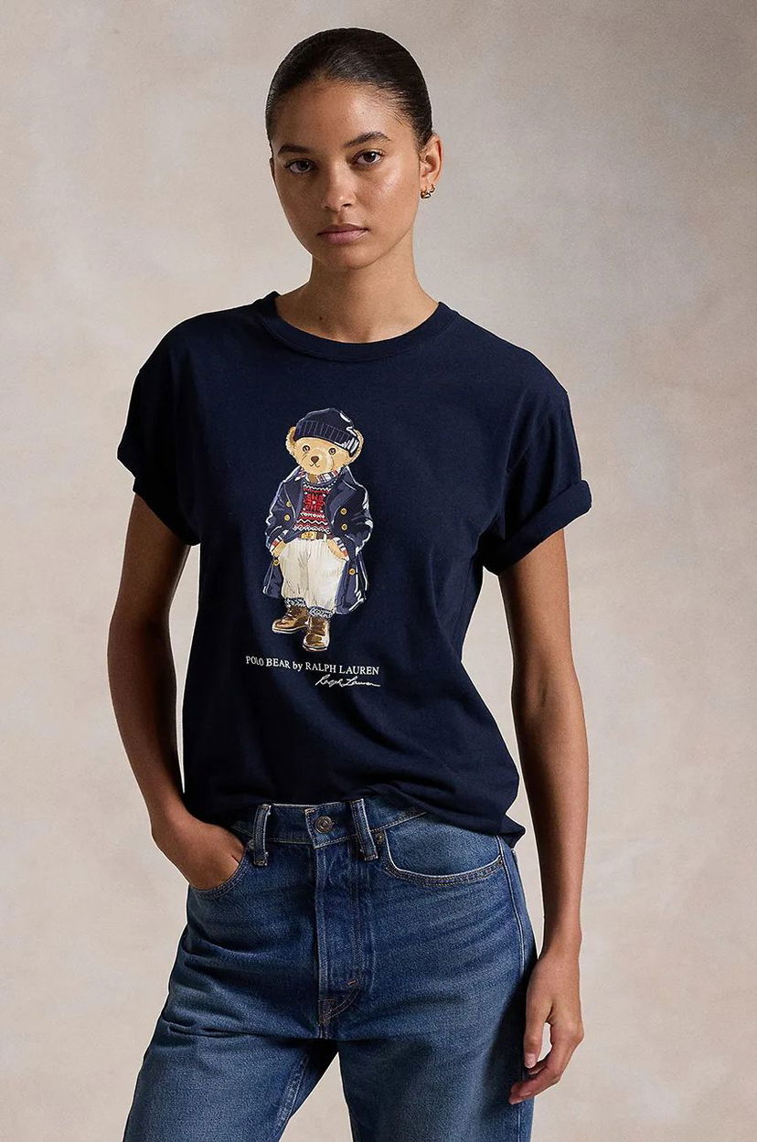 Majica Polo by Ralph Lauren Navy Blue Graphic T-Shirt Modra | 211947944