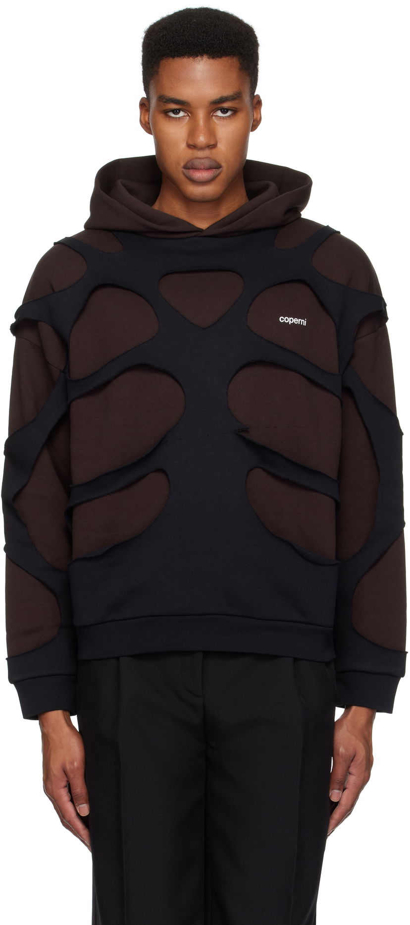 Pulover Coperni Laser-Cut Hoodie Rjava | COPJS110523MEN