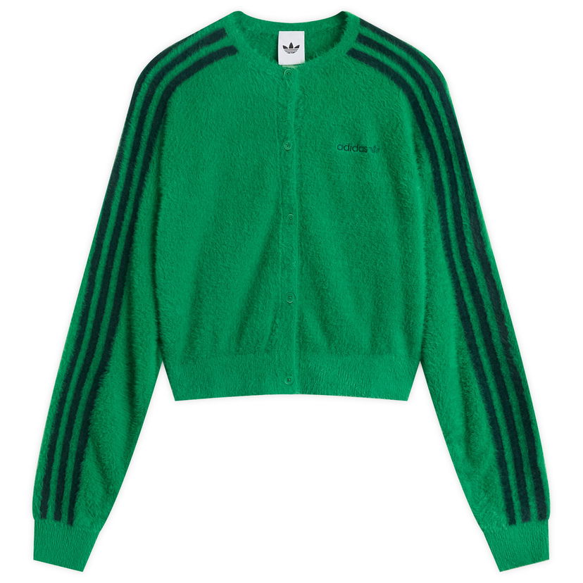 Pleteni pulover adidas Originals Women's Fluffy Knitted Cardigan, Size X-Small Zelena | JW5177