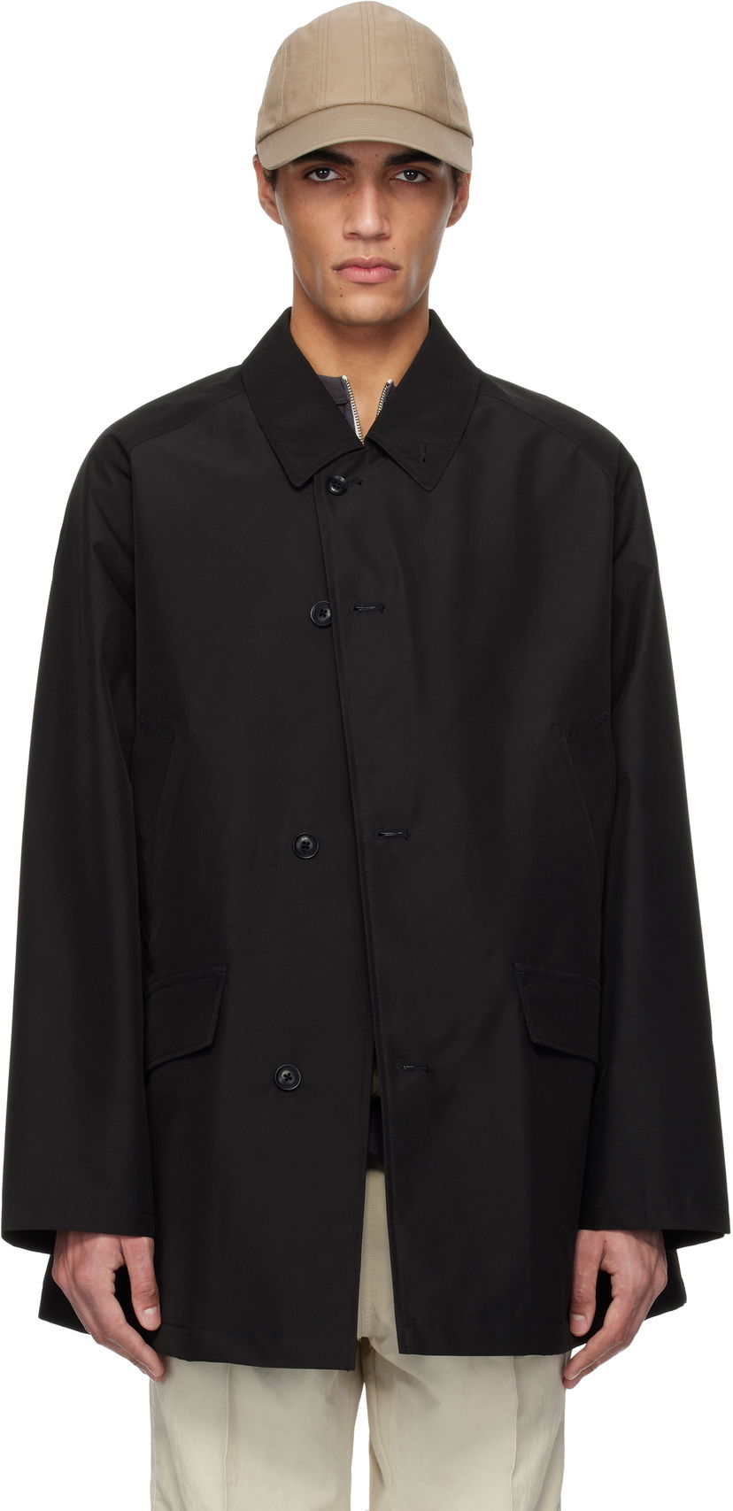 Plašči NANAMICA nanamica GORE-TEX Car Coat Črna | S25SB036U