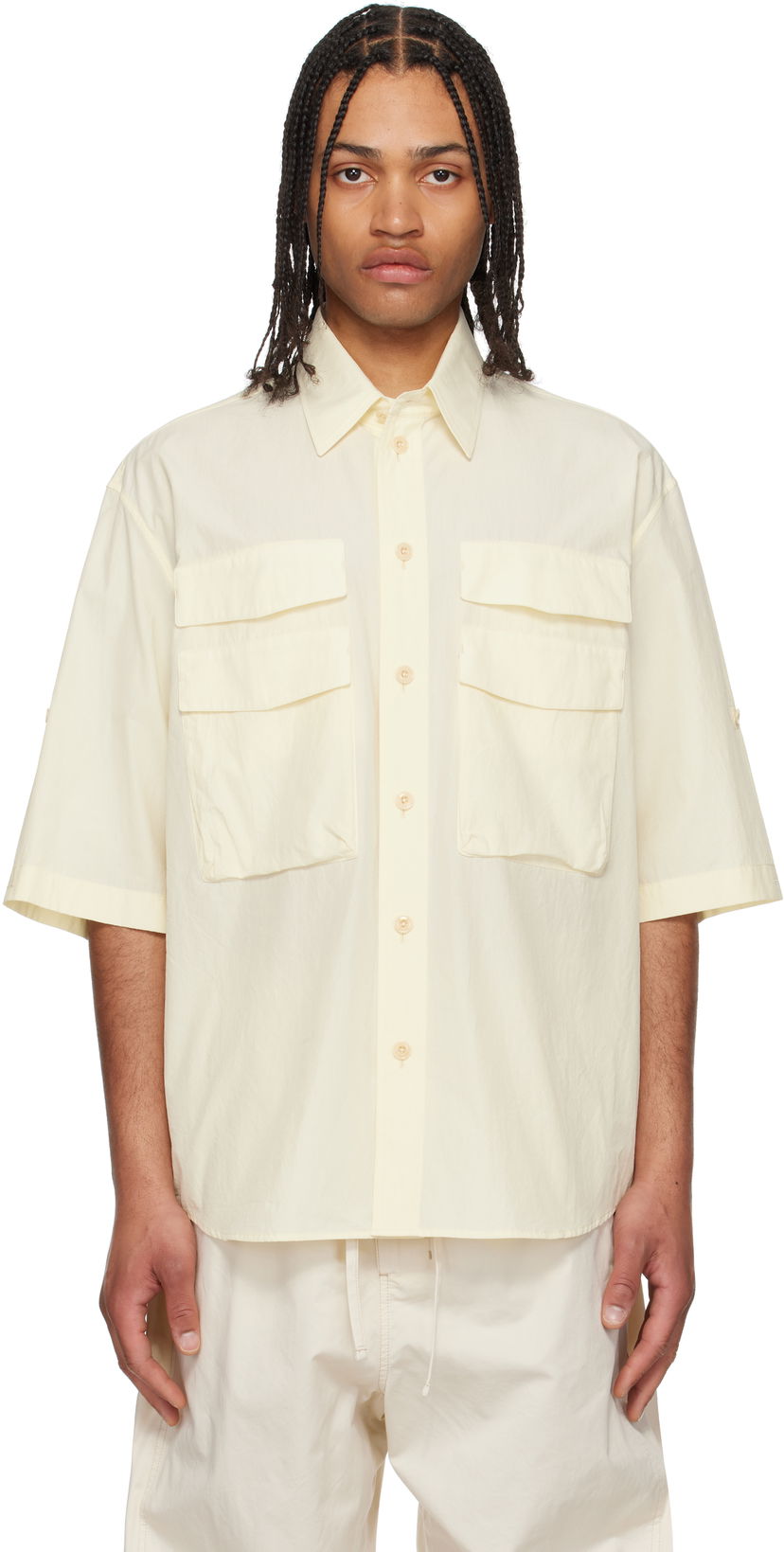Srajce LEMAIRE Lemaire Utility Shirt Rumena | SH1146 LF1399