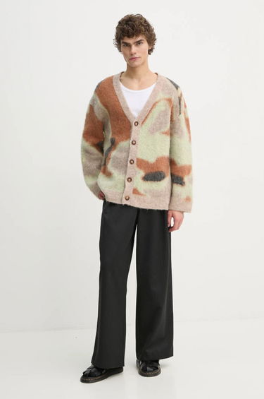 Pleteni pulover Nanushka NESSIN Abstract Print Cardigan Rjava | NM24FWSW01017, 1
