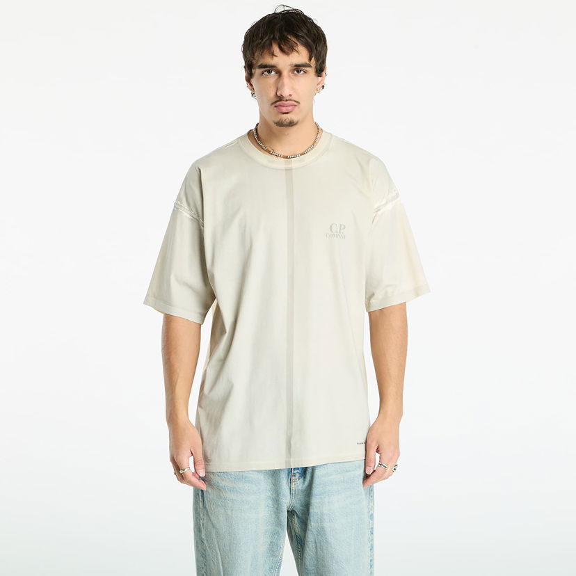 Majica C.P. Company C.P. Company 24/1 Jersey Short Sleeve Printed Logo T-Shirt Bež | 19CMTS231A005431P-402