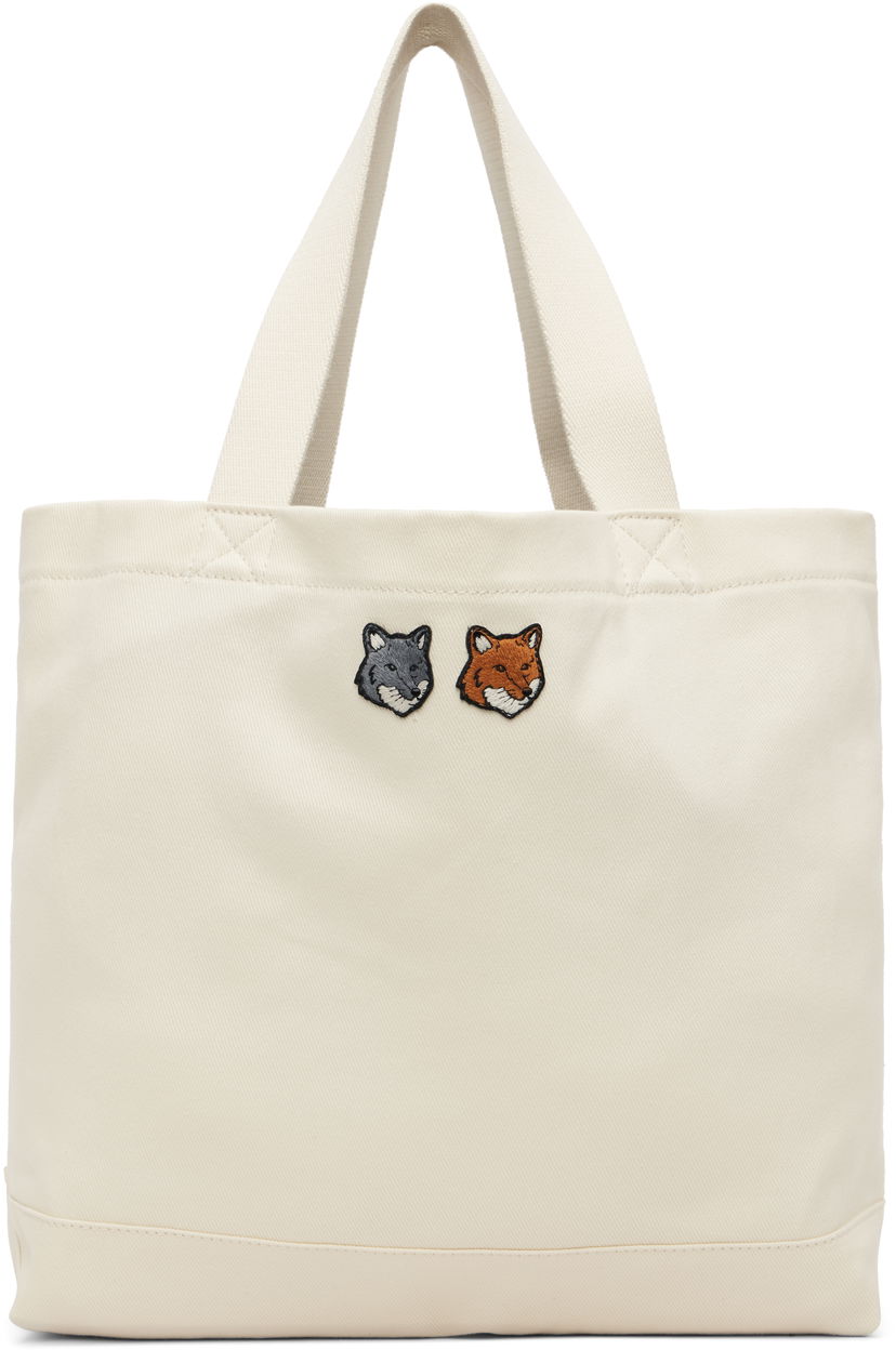 Tote bag MAISON KITSUNÉ Maison Kitsuné Double Fox Head Tote Bag Bela | OW511CFWW0096